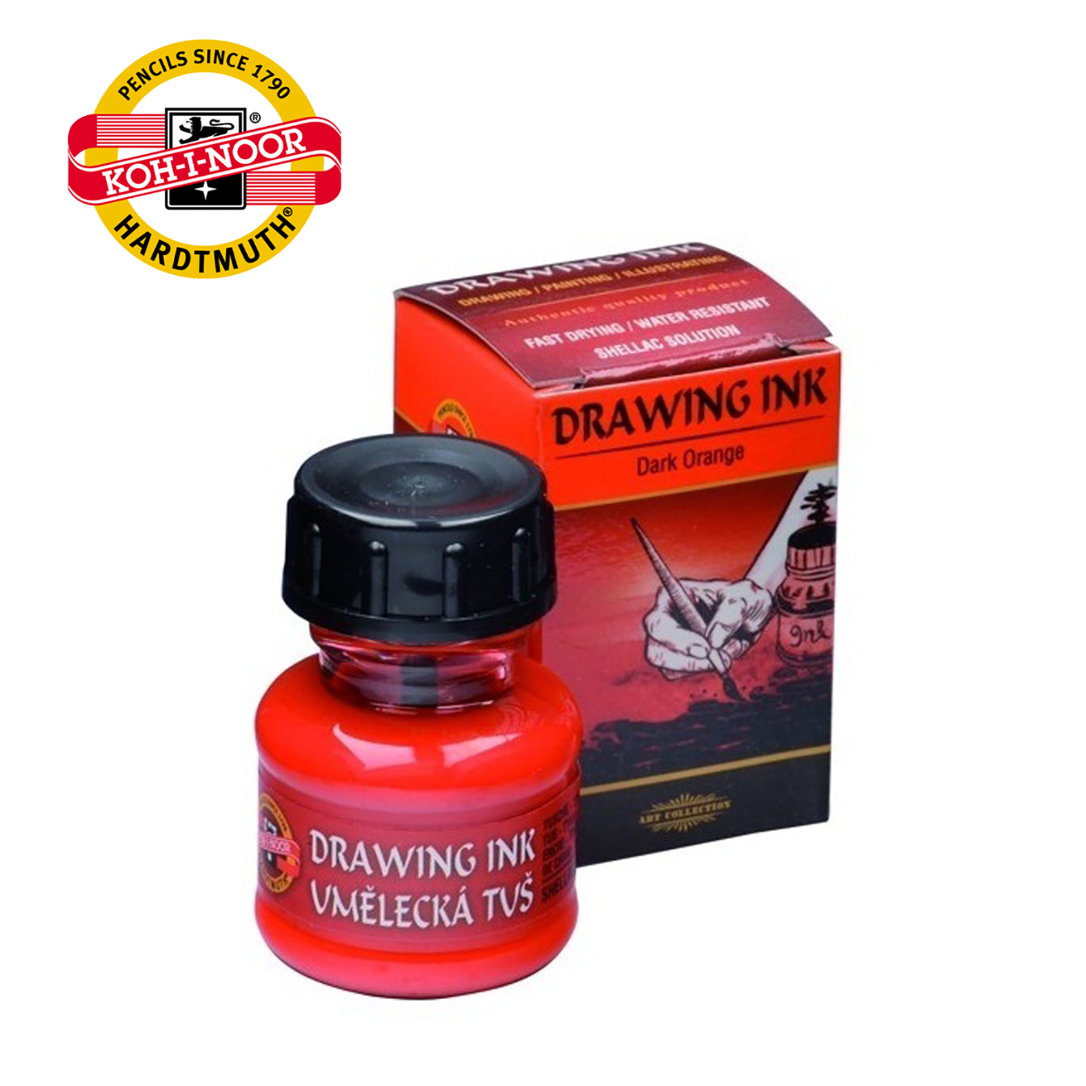 TUŠ TAMNO NARANDŽASTI UMETNIČKI 2280 - KOH-I-NOOR | Slikarski pribor | NBK