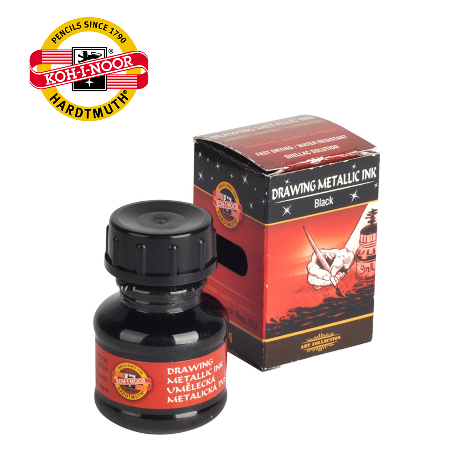 TUŠ CRNI METALLIC UMETNIČKI 2710 - KOH-I-NOOR | Slikarski pribor | NBK