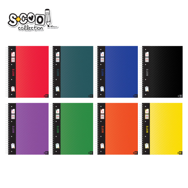 SVESKA PREMIUM SPIRALA A4 DIKTO 80L OFFICE COLLECTION SC2429 - S-COOL | Školski pribor | NBK