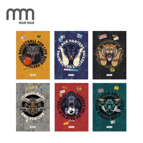 LIPA MILL SVESKA A5 SK SPORTY BEASTS 52L - MAR MAR | Školski pribor | NBK