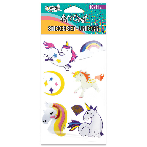 KRAFT UKRASNI STIKER 3D UNICORN SC2606 - S-COOL | Party, kraft, kreativni i dekorativni program | NBK