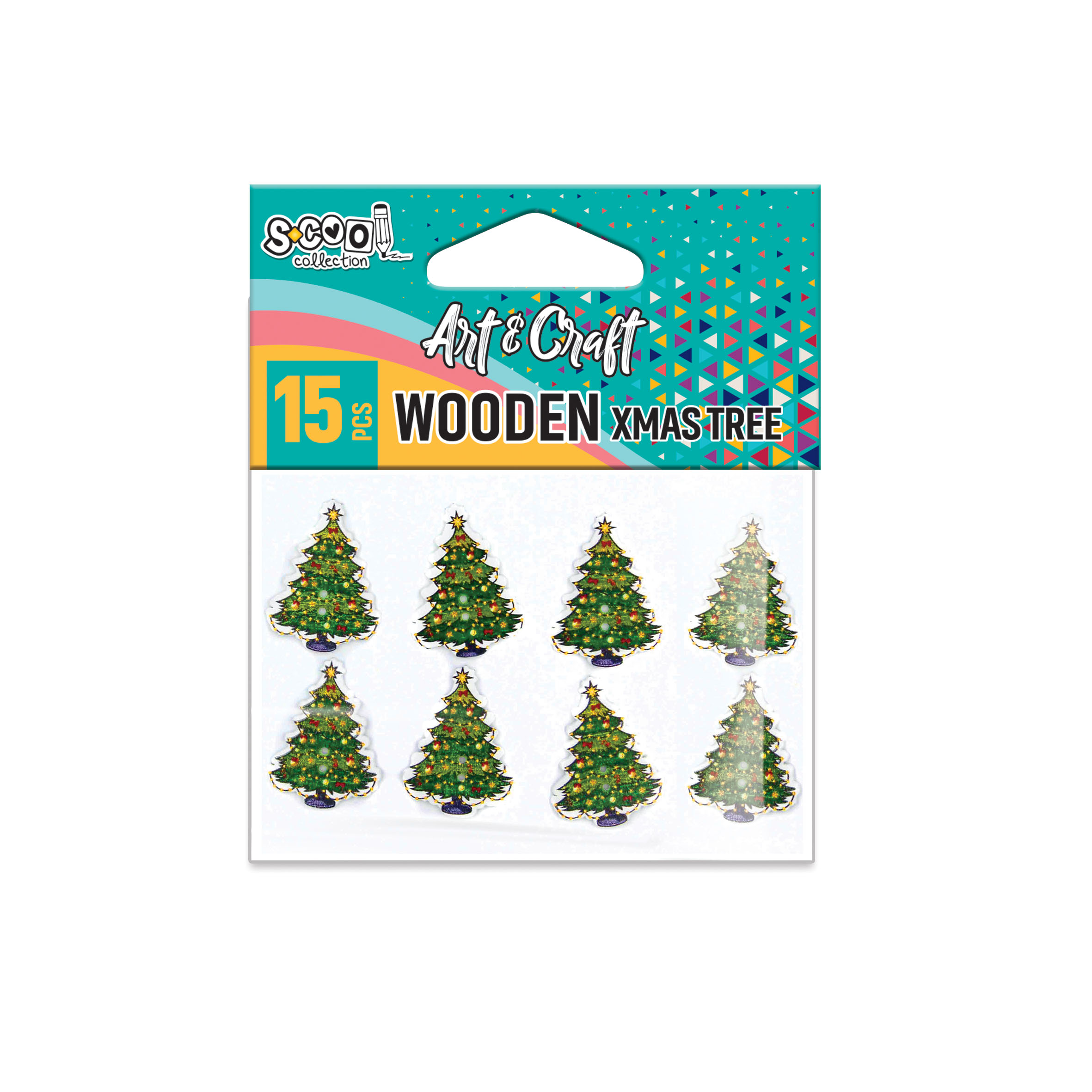 KRAFT UKRASNI STIKER 3D BOZICNO DRVCE 15KOM SC2611 - S-COOL | Party, kraft, kreativni i dekorativni program | NBK