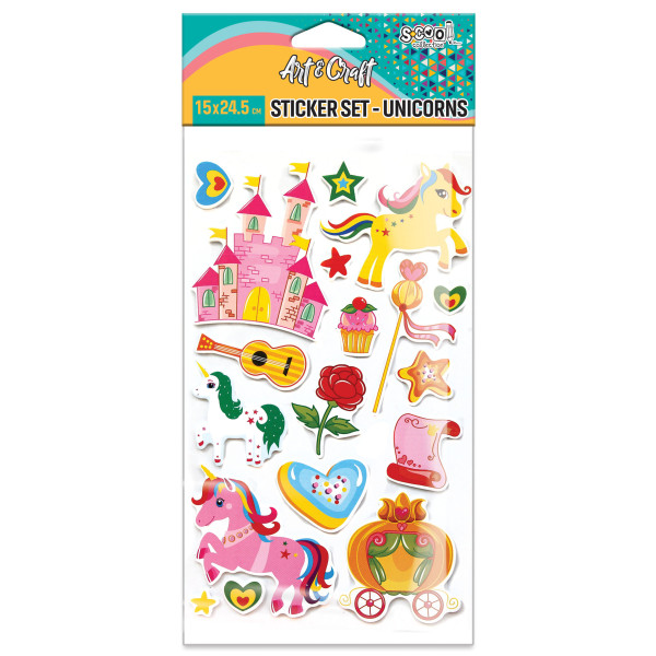 KRAFT UKRASNI STIKER 3D UNICORN SC2613 - S-COOL | Party, kraft, kreativni i dekorativni program | NBK