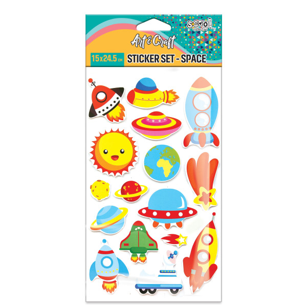 KRAFT UKRASNI STIKER 3D SVEMIR SC2615 - S-COOL | Party, kraft, kreativni i dekorativni program | NBK