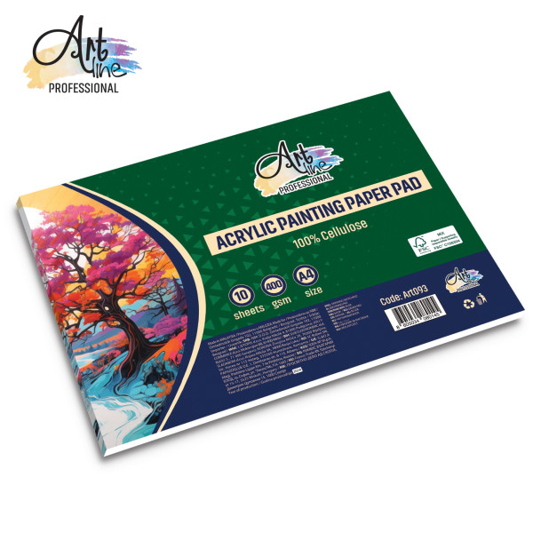 BLOK ZA AKRILNE BOJE A4. 10L. 400GSM. FSC. LANDSCAPE ART093 - ARTLINE | Slikarski pribor | NBK