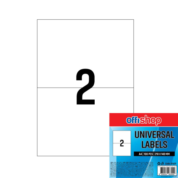 SAMOLEPIVE ETIKETE A4 1/100 210*148MM OF609 - OFFISHOP | Kancelarijski materijal | NBK