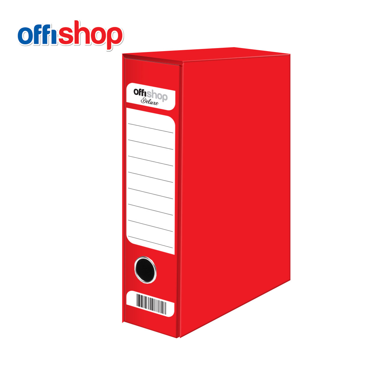 REGISTRATOR SA KUTIJOM A4 CRVENI LUX PLASTIFICIRAN ŠIROKI A4 OF650 - OFFISHOP | Kancelarijski materijal | NBK