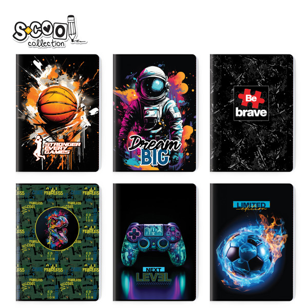 SVESKA PREMIUM A5 BLANKO 52L BOY'S COLLECTION SC3132 - S-COOL | Školski pribor | NBK