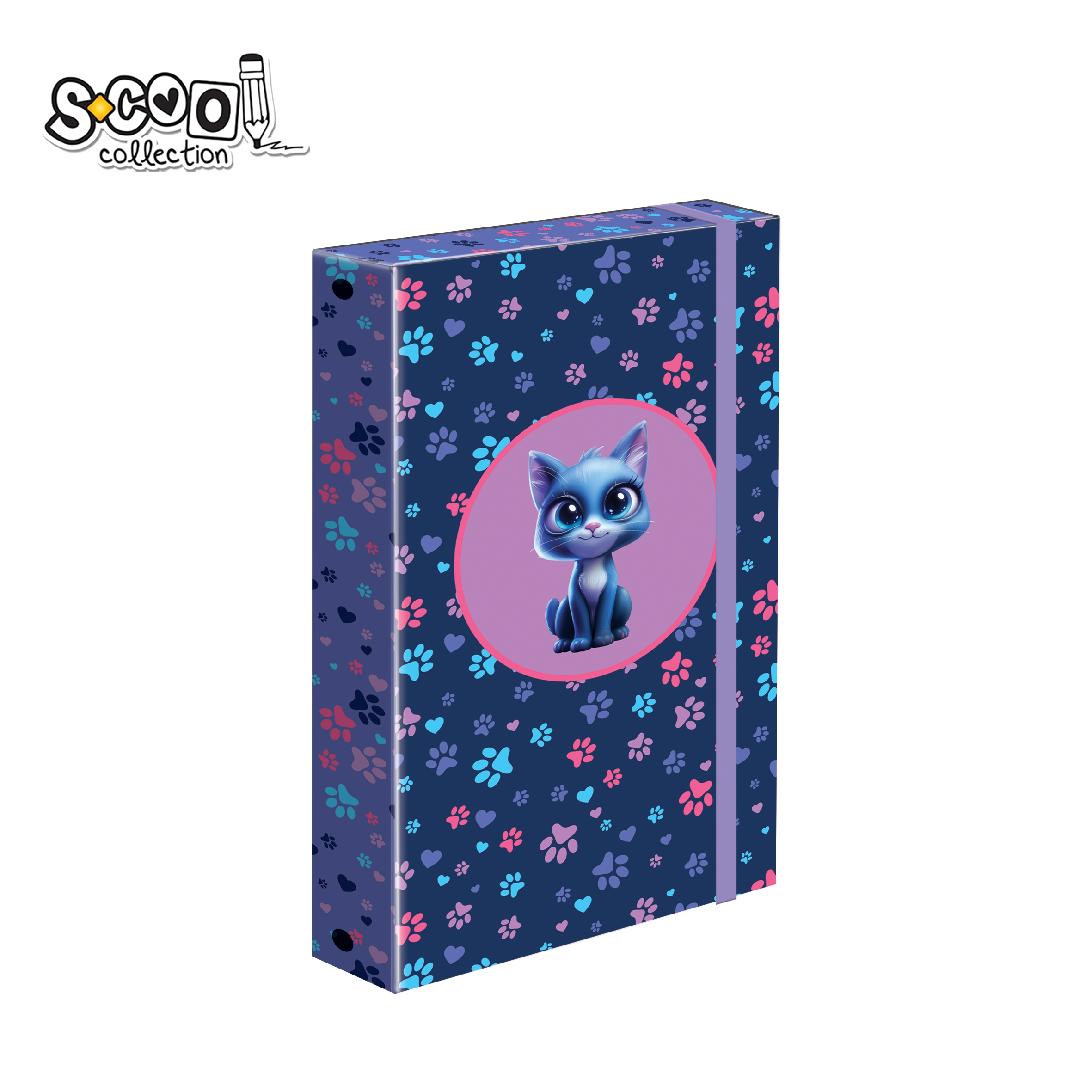 FASCIKLA PREMIUM SA GUMOM KITTY PAWS STYLE 31*24*4.5CM SC3245** - S-COOL | Školski pribor | NBK