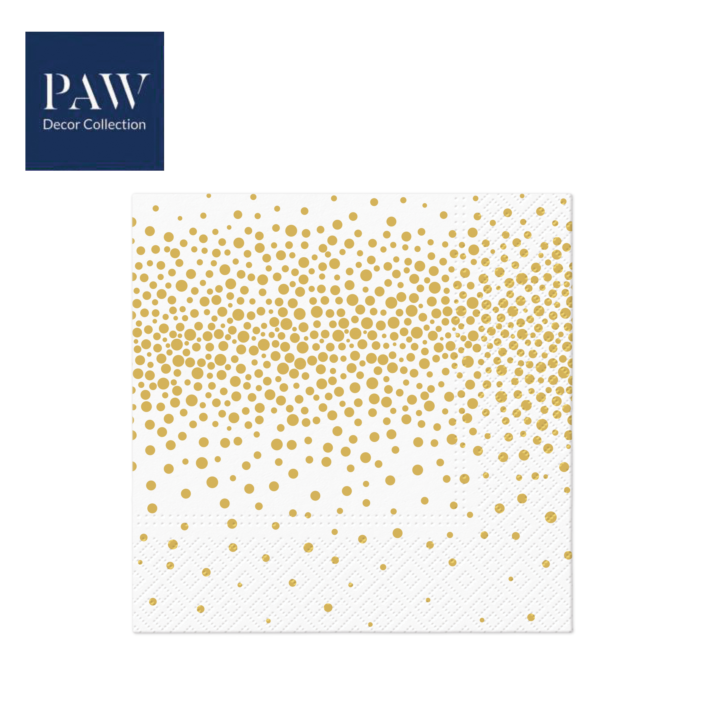 SALVETE PAW LUX  CONFETTI (GOLD) 33x33 1/20 PAKOVANJE 1/12 - PAW SP | Party, kraft, kreativni i dekorativni program | NBK