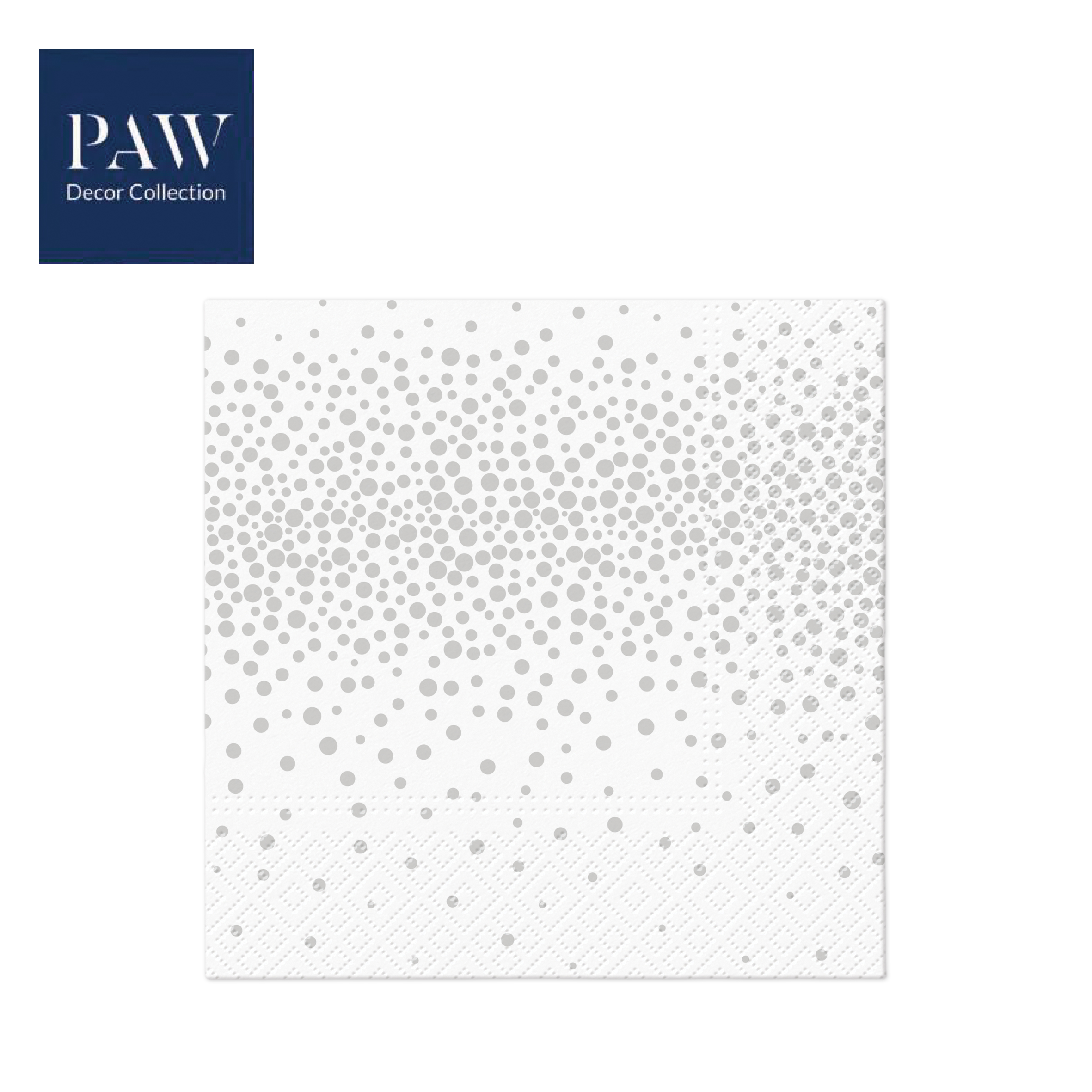 SALVETE PAW LUX  CONFETTI (SILVER) 33X33 1/20 PAKOVANJE 1/12 - PAW SP | Party, kraft, kreativni i dekorativni program | NBK