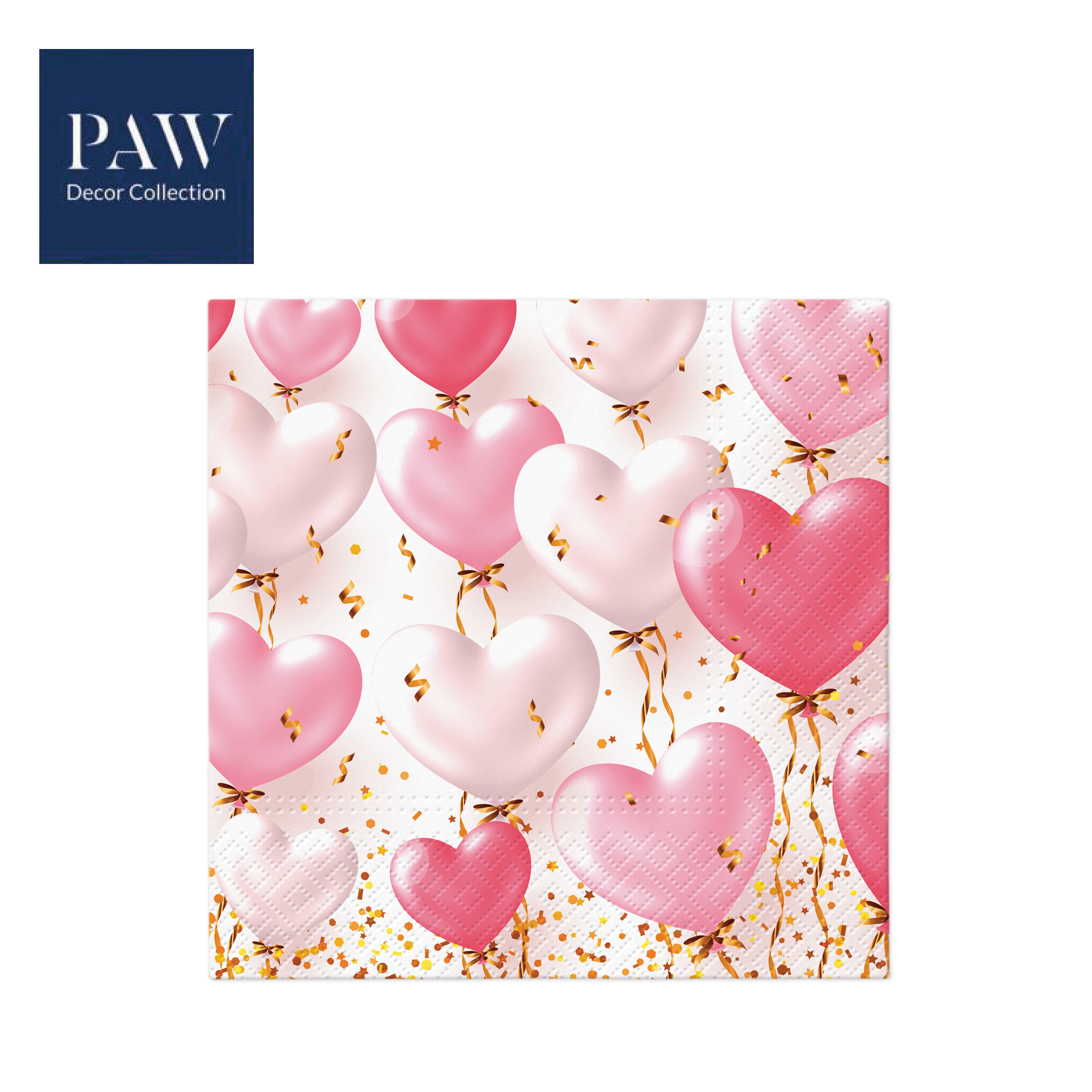 SALVETE PAW LUX HEART BALLOONS ROSE 33X33 1/20 PAKOVANJE 1/12 - PAW SP | Party, kraft, kreativni i dekorativni program | NBK