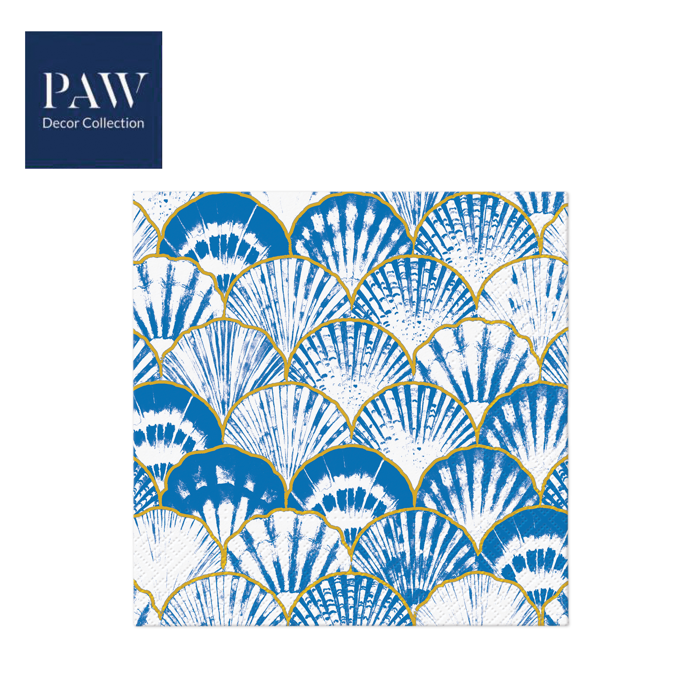 SALVETE PAW LUX  JAPANESE SEASHELLS 33X33 1/20 PAKOVANJE 1/12 - PAW SP | Party, kraft, kreativni i dekorativni program | NBK