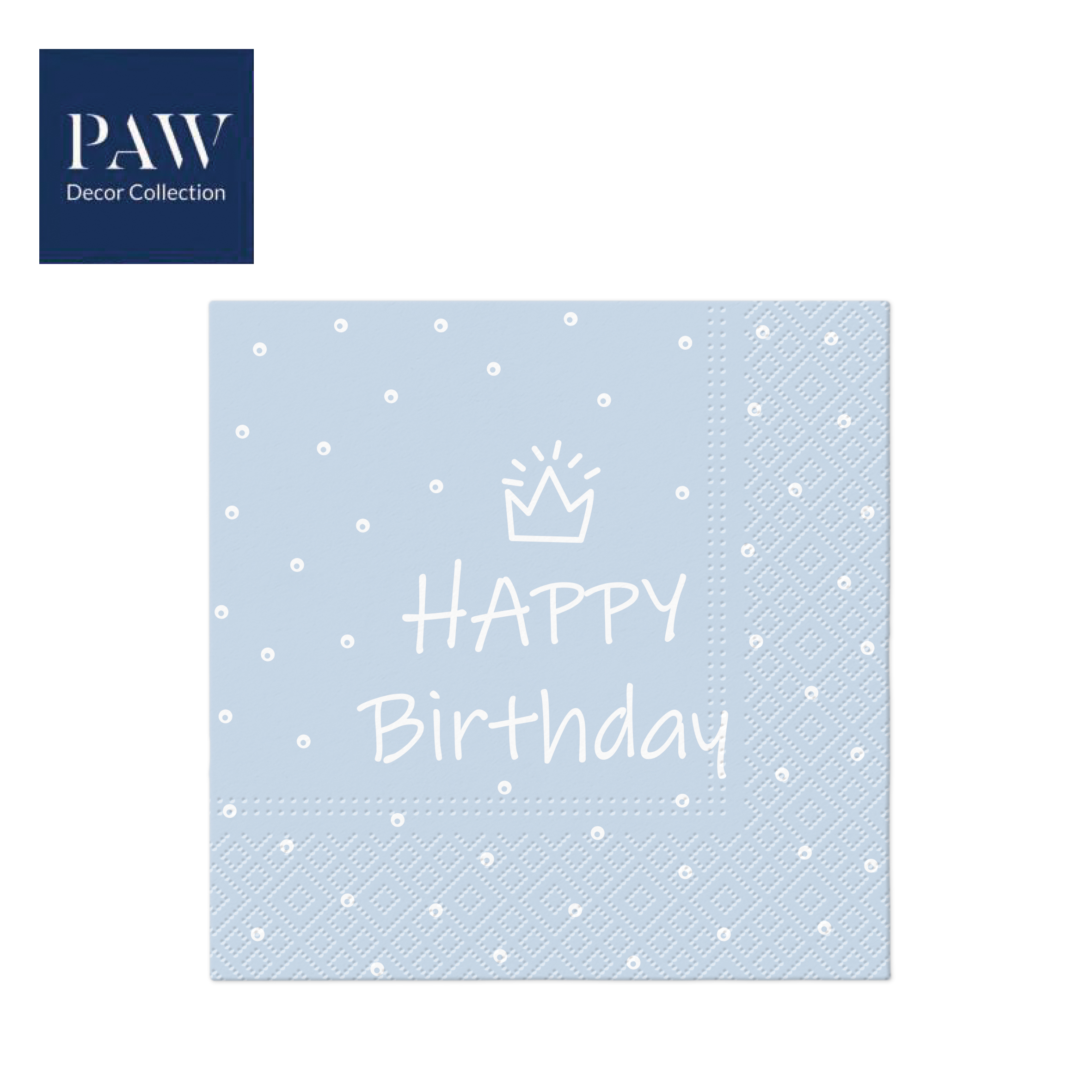 SALVETE PAW LUX  SPECIAL DAY (LIGHT BLUE) 33X33 1/20 PAKOVANJE 1/12 - PAW SP | Party, kraft, kreativni i dekorativni program | NBK