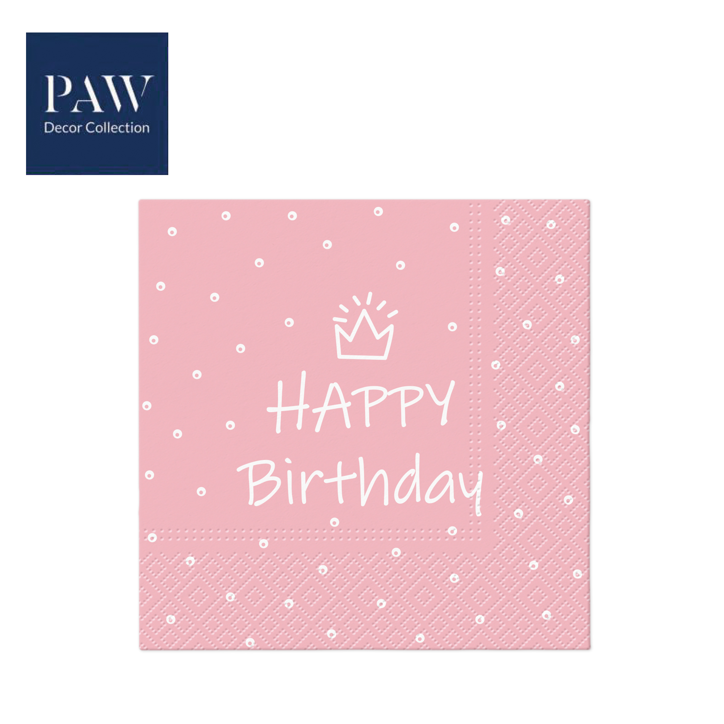 SALVETE PAW LUX  SPECIAL DAY (LIGHT PINK) 33X33 1/20 PAKOVANJE 1/12 - PAW SP | Party, kraft, kreativni i dekorativni program | NBK