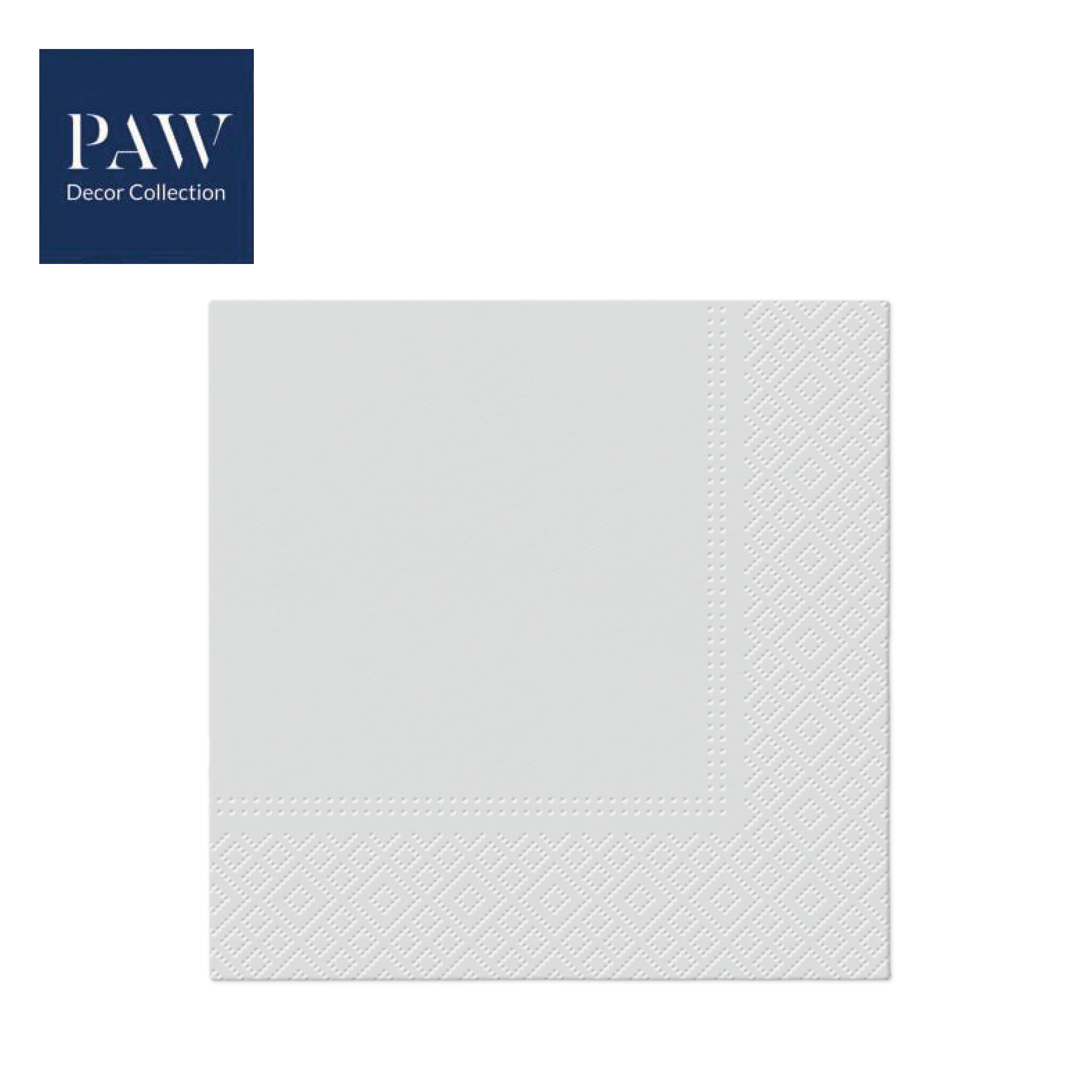 SALVETE PAW LUX  MONOCOLOR (SILVER) 33X33 1/20 PAKOVANJE 1/12 - PAW SP | Party, kraft, kreativni i dekorativni program | NBK