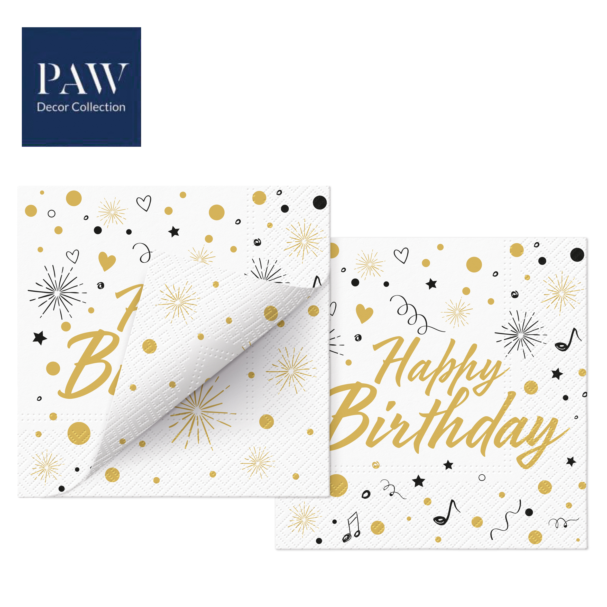 SALVETE PAW LUX  DOUBLE DESIGN PARTY INVITATION 33X33 1/20 PAKOVANJE 1/12 - PAW SP | Party, kraft, kreativni i dekorativni program | NBK